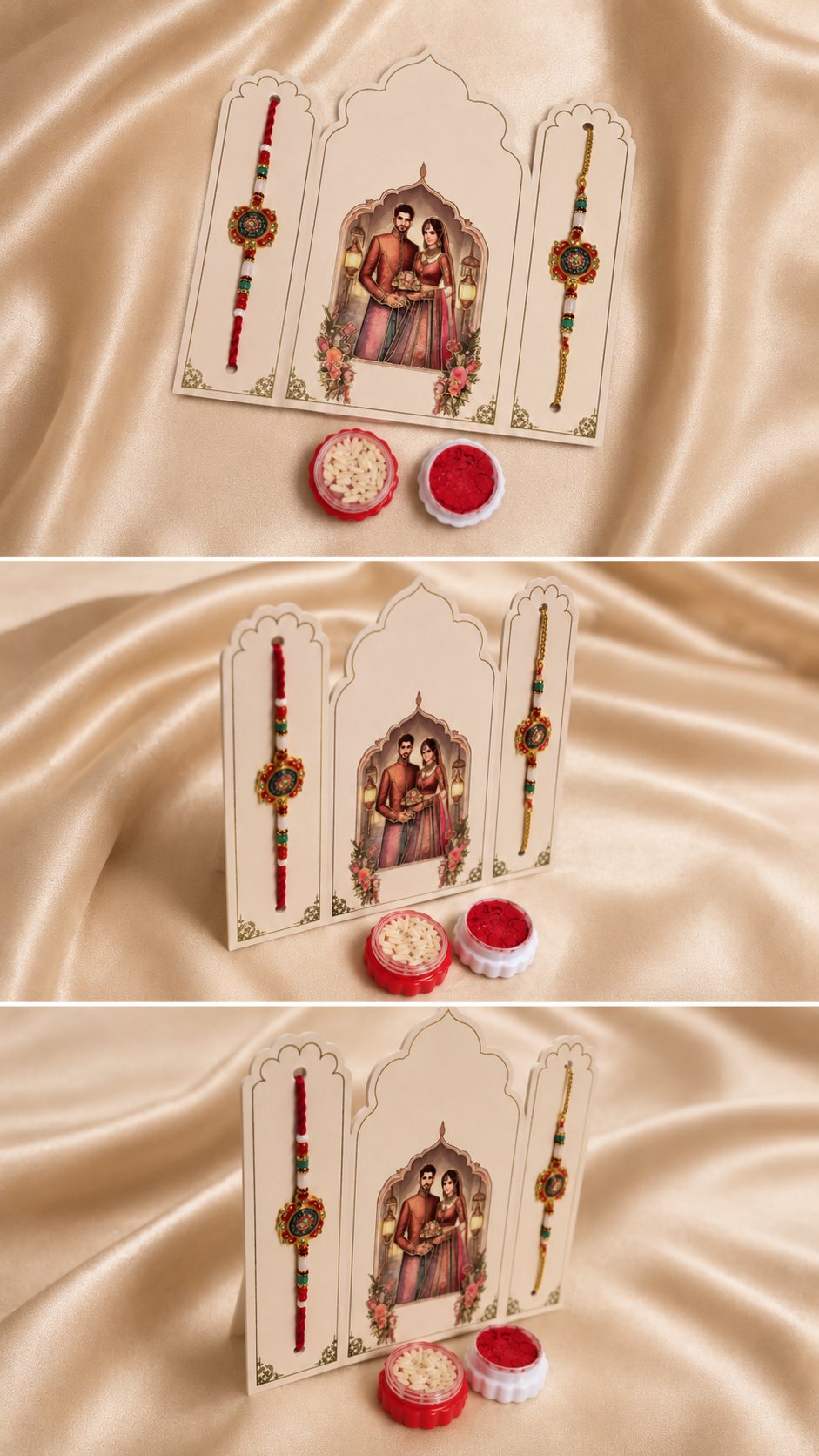 Premium Bhaiya Bhabhi Rakhi Set with Designer Rakhi & Lumba Rakhi K49