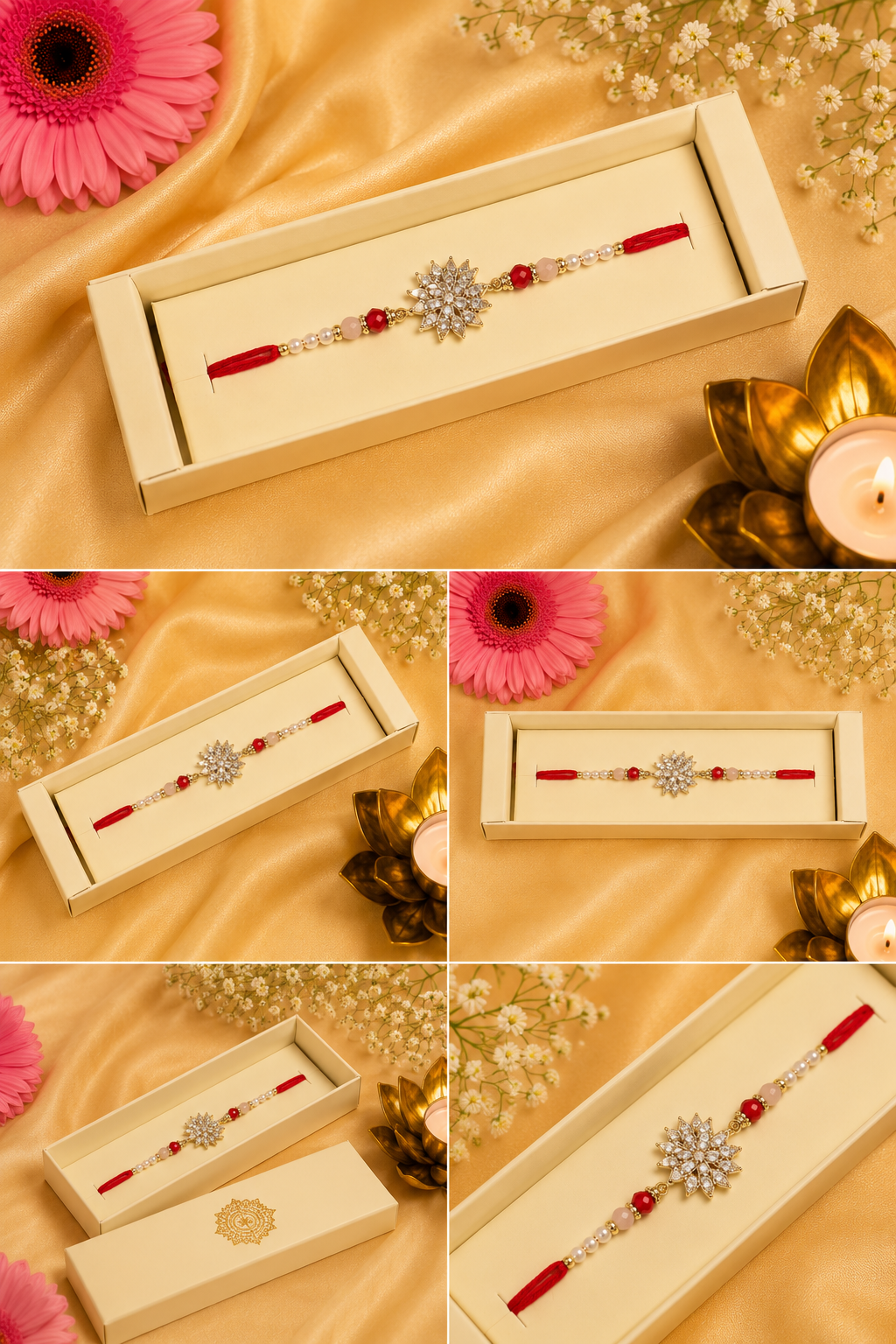 Royal Crystal Designer Rakhi – Premium Stone Rakhi for Brother K74