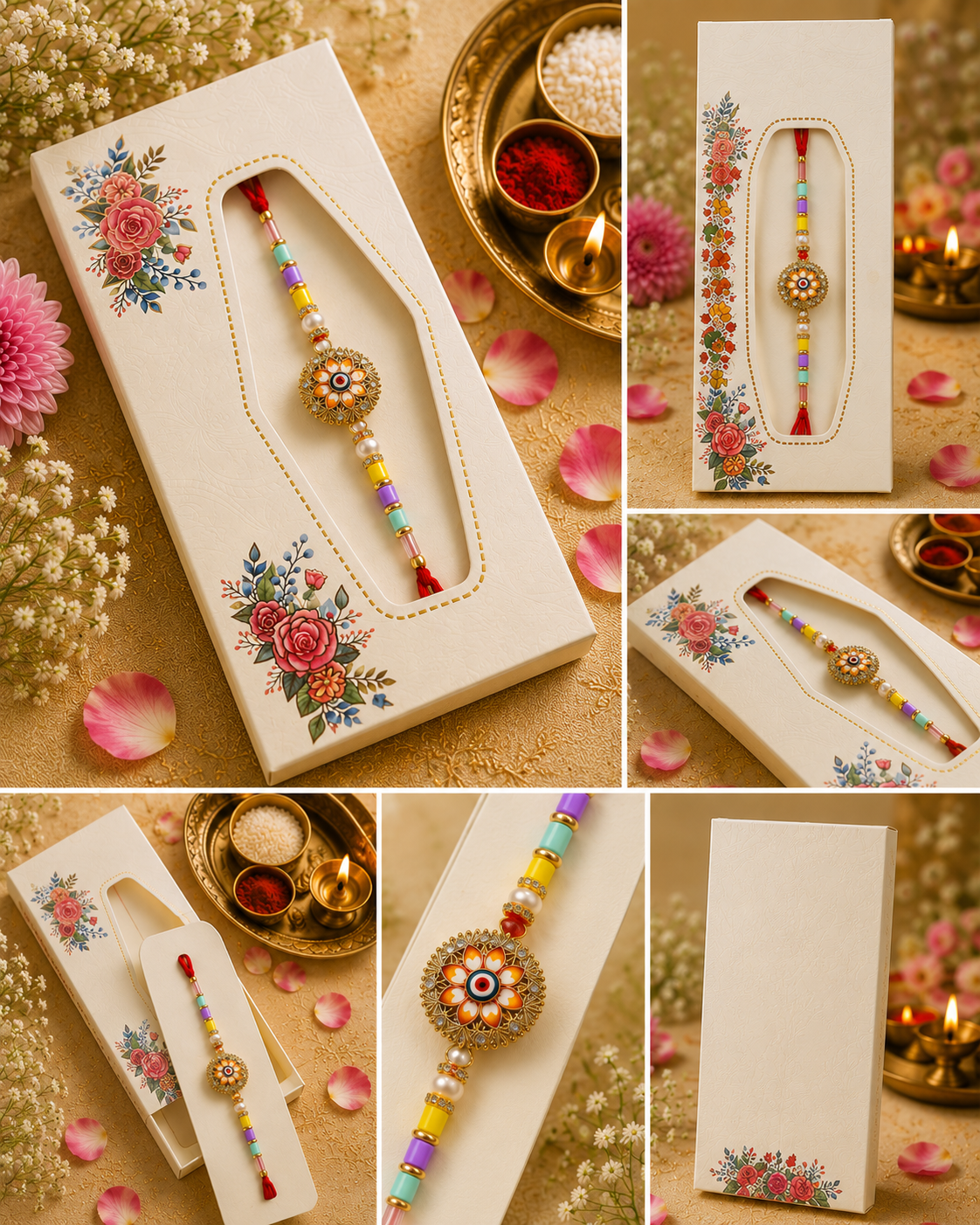 Pastel Floral Designer Rakhi K35