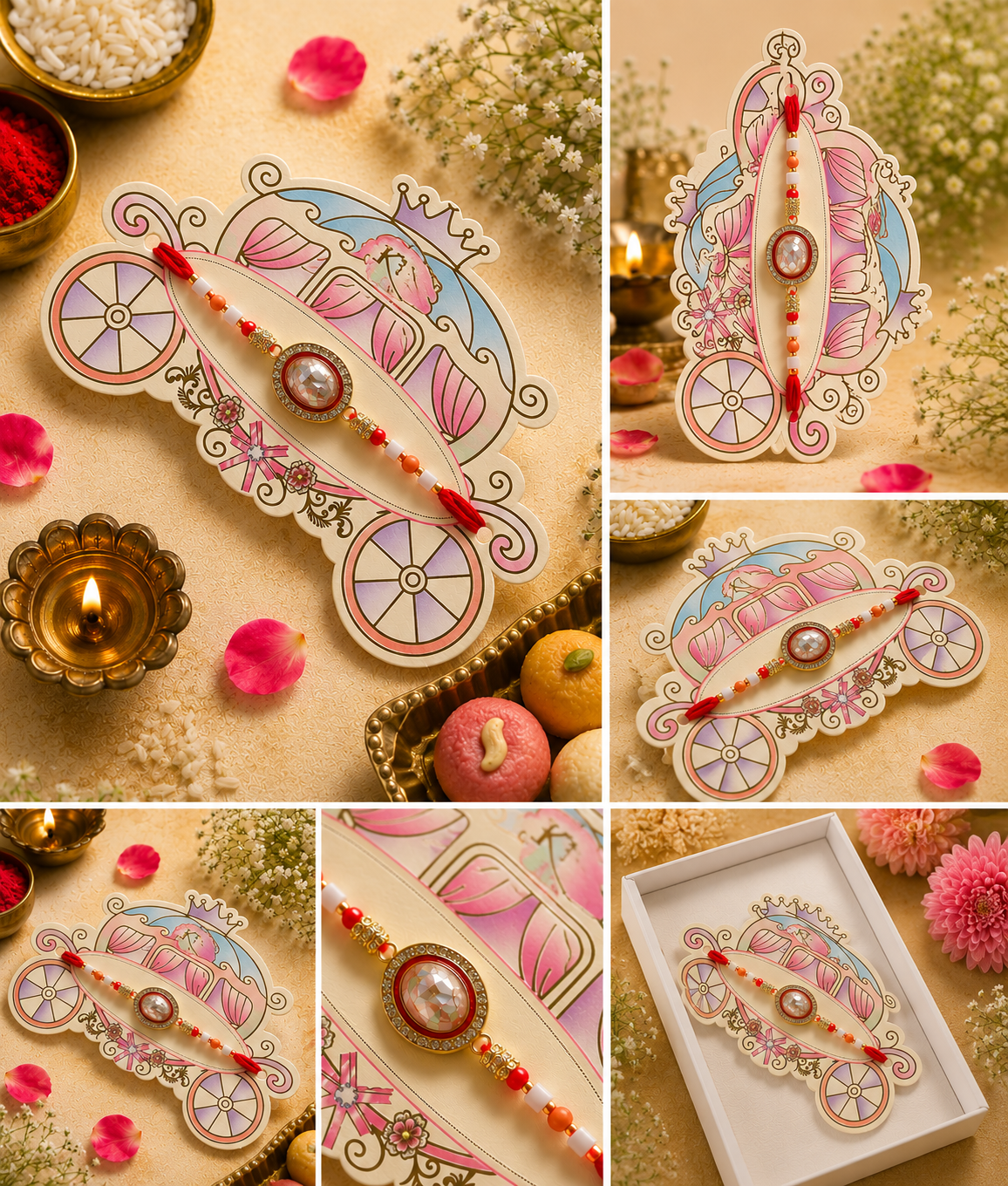 Royal Crystal Evil Eye Rakhi  K36
