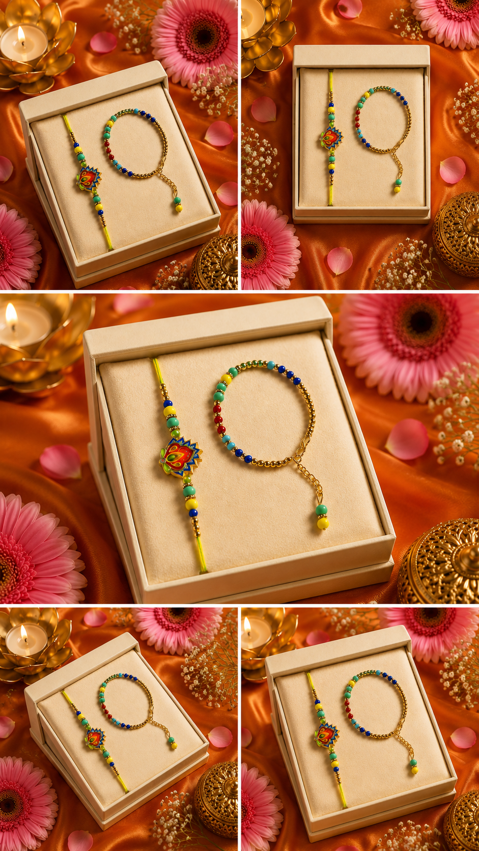 Sunburst Bhaiya Bhabhi Rakhi Set K20