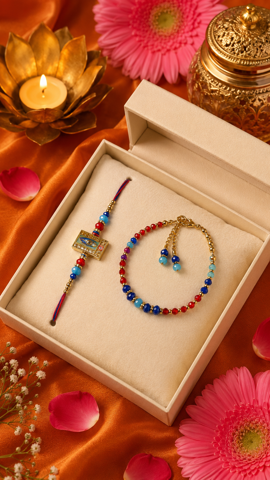 Evil Eye Bhaiya Bhabhi Rakhi Set K21