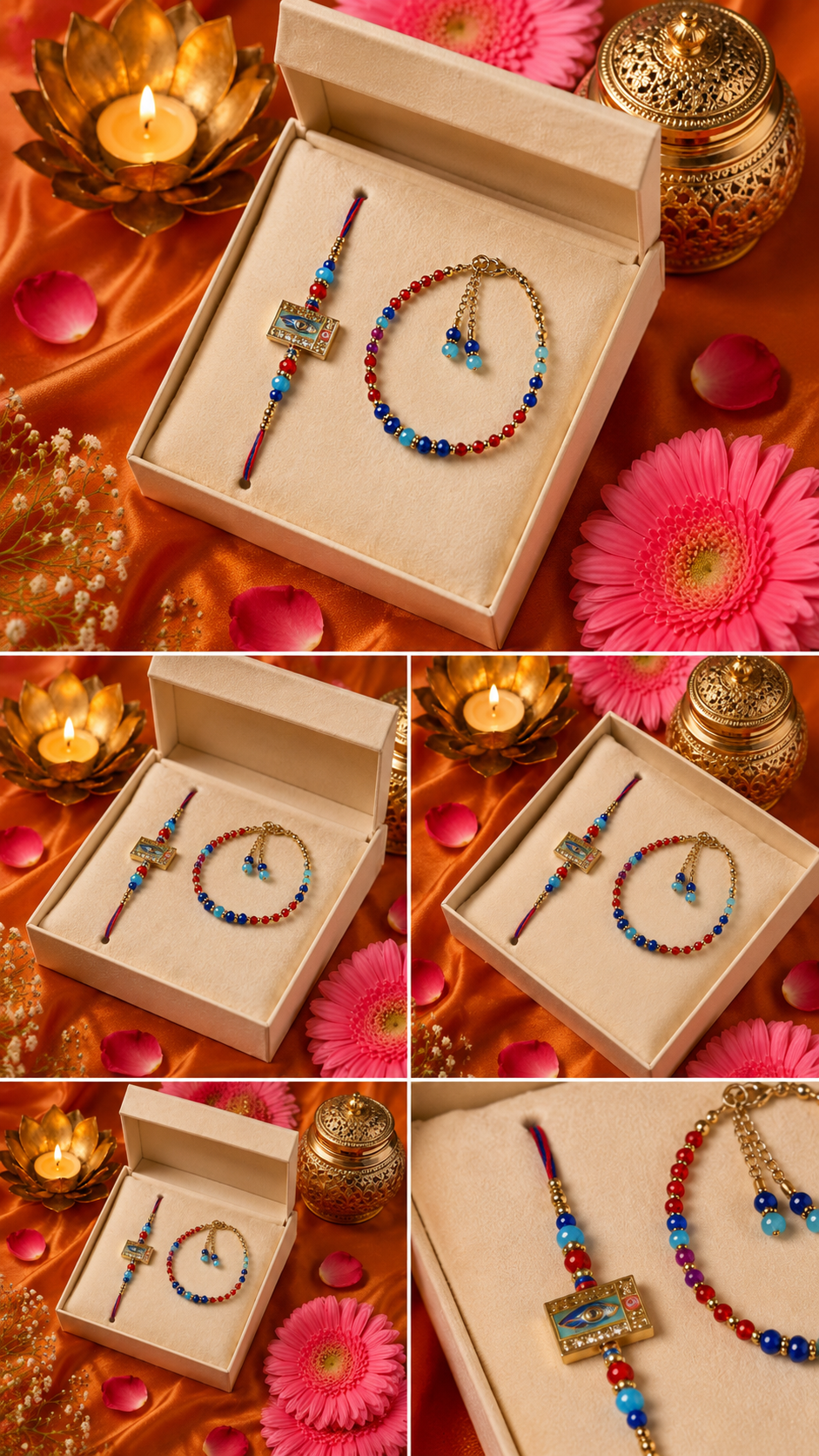 Evil Eye Bhaiya Bhabhi Rakhi Set K21